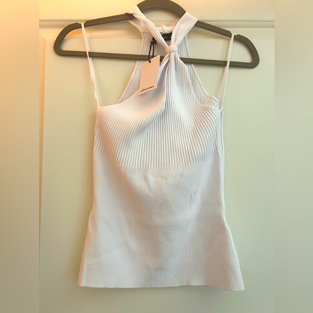 White halter top